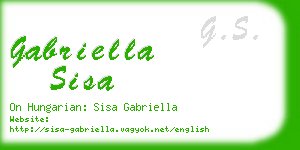 gabriella sisa business card